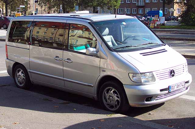 A Mercedes Benz V-Class minivan.