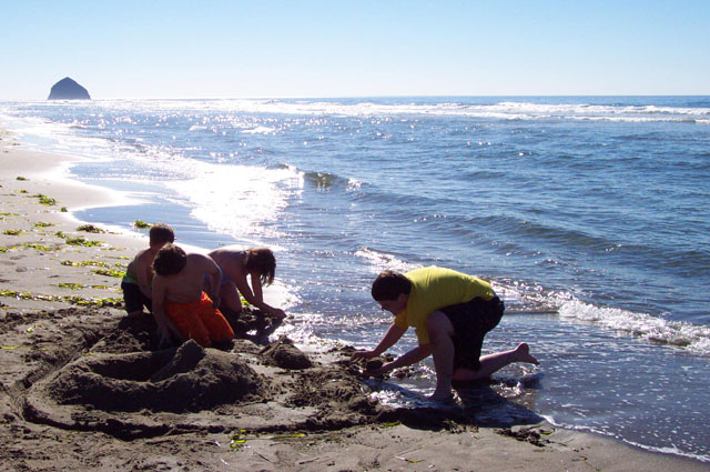 Kids on beach